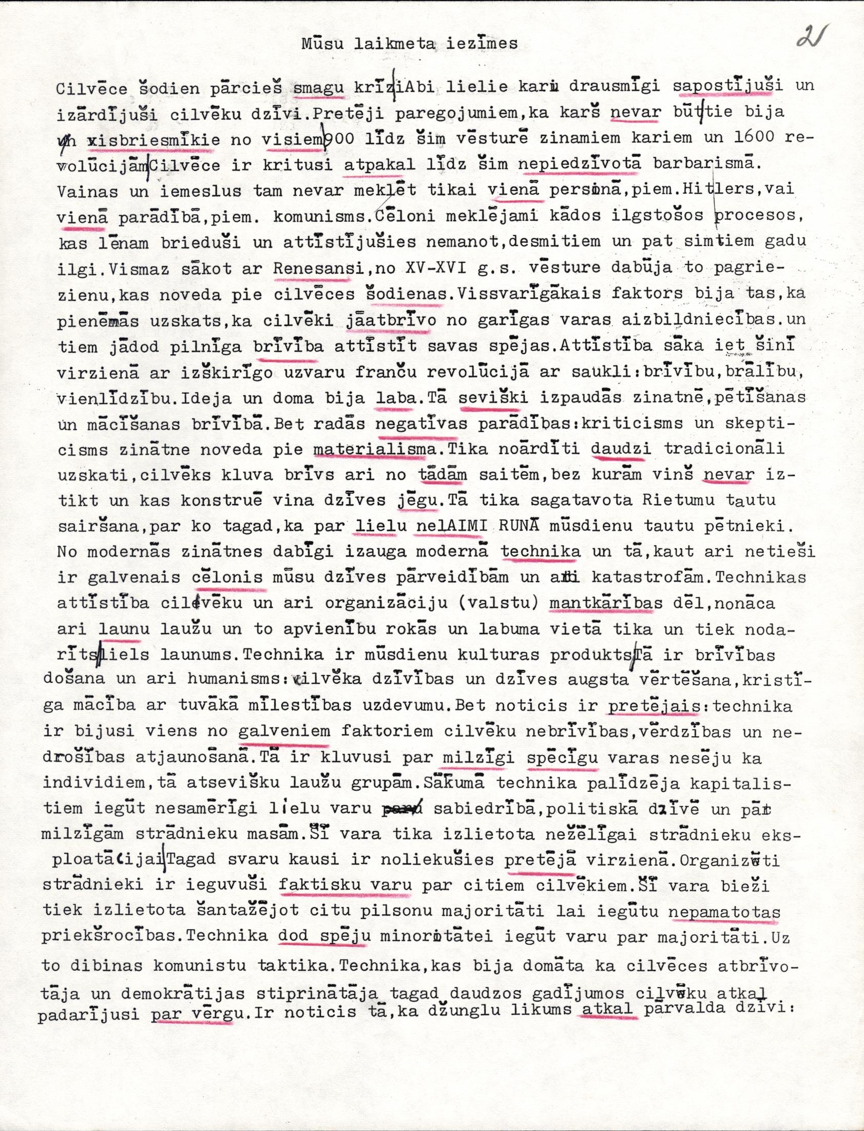 Jāņa Vernera Vītiņa referāts, fragments, bez datējuma. LNA_LVA, F1883_1-v_5, 2. lp.