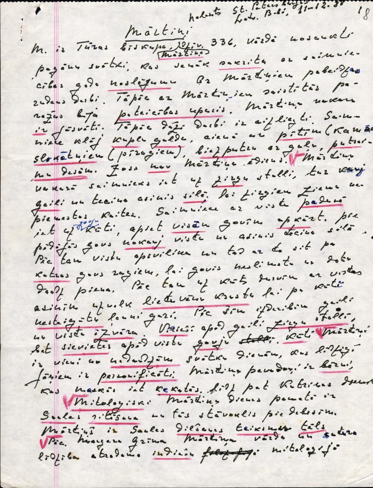 Jāņa Vernera Vītiņa runa Mārtiņos Sentpītersburgas Latviešu biedrībā, 1988. gada 12. novembris. LNA_LVA, F1883_1-v_4, 8. lp