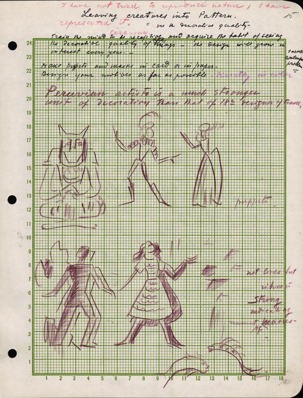 Fragments no Jāņa Munča pierakstu, konspektu un skiču burtnīcas. Angļu val. Ap 1950. – 1955. gadu.