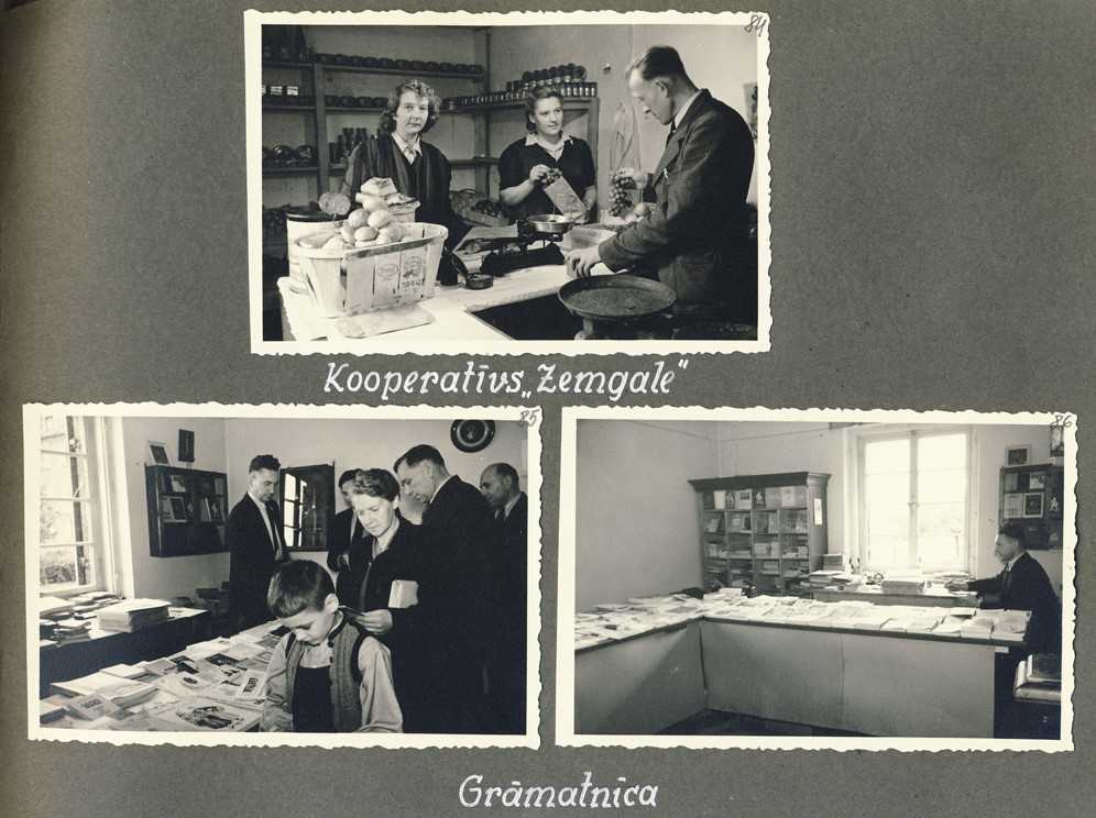Kooperatīvs „Zemgale" Hohfeldas latviešu bēgļu nometnē 1949.gadā.
