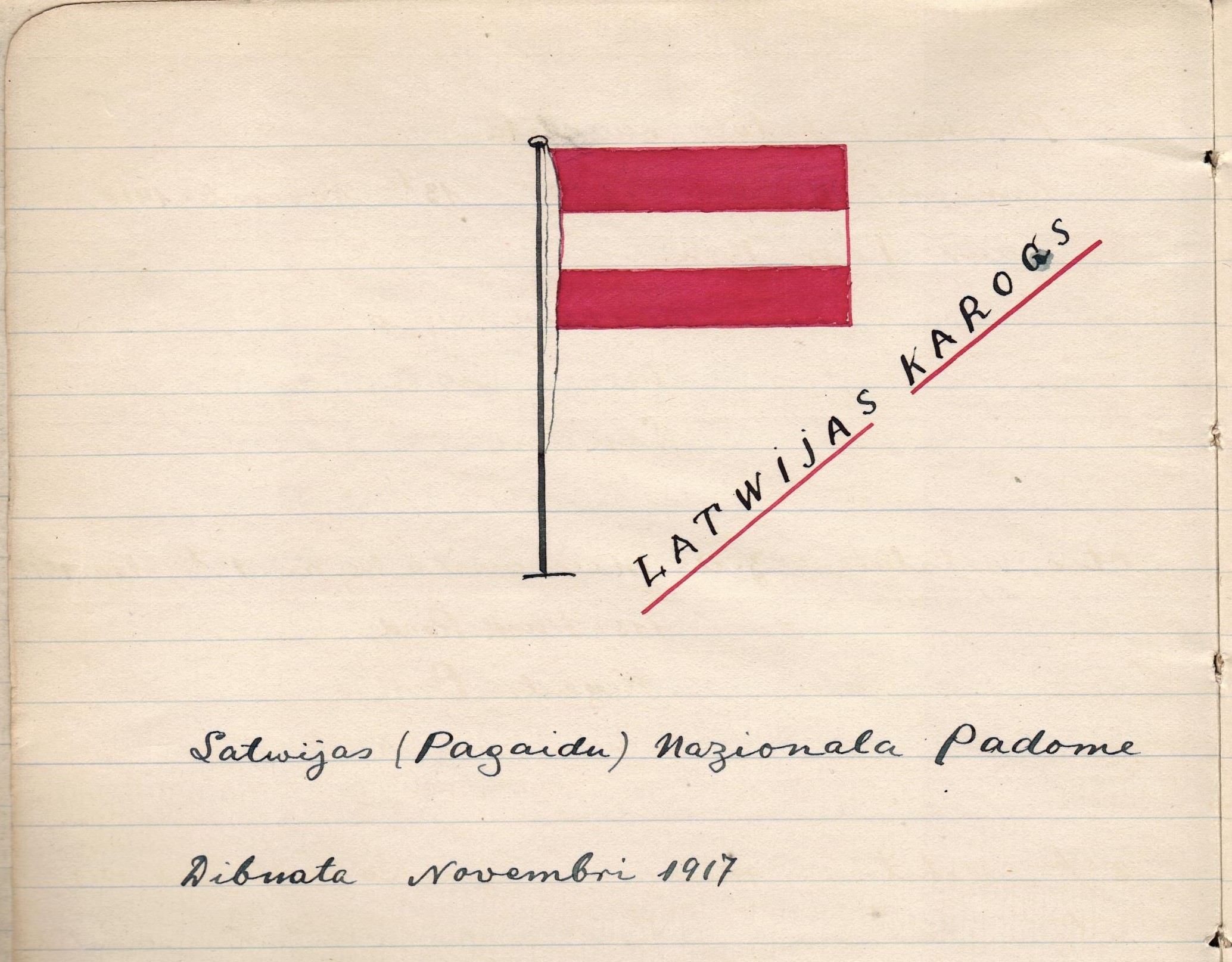 Fragments no E.Celmiņa dienasgrāmatas. Lielbritānija, Liverpūle, 1918.gada 20.novembrī.