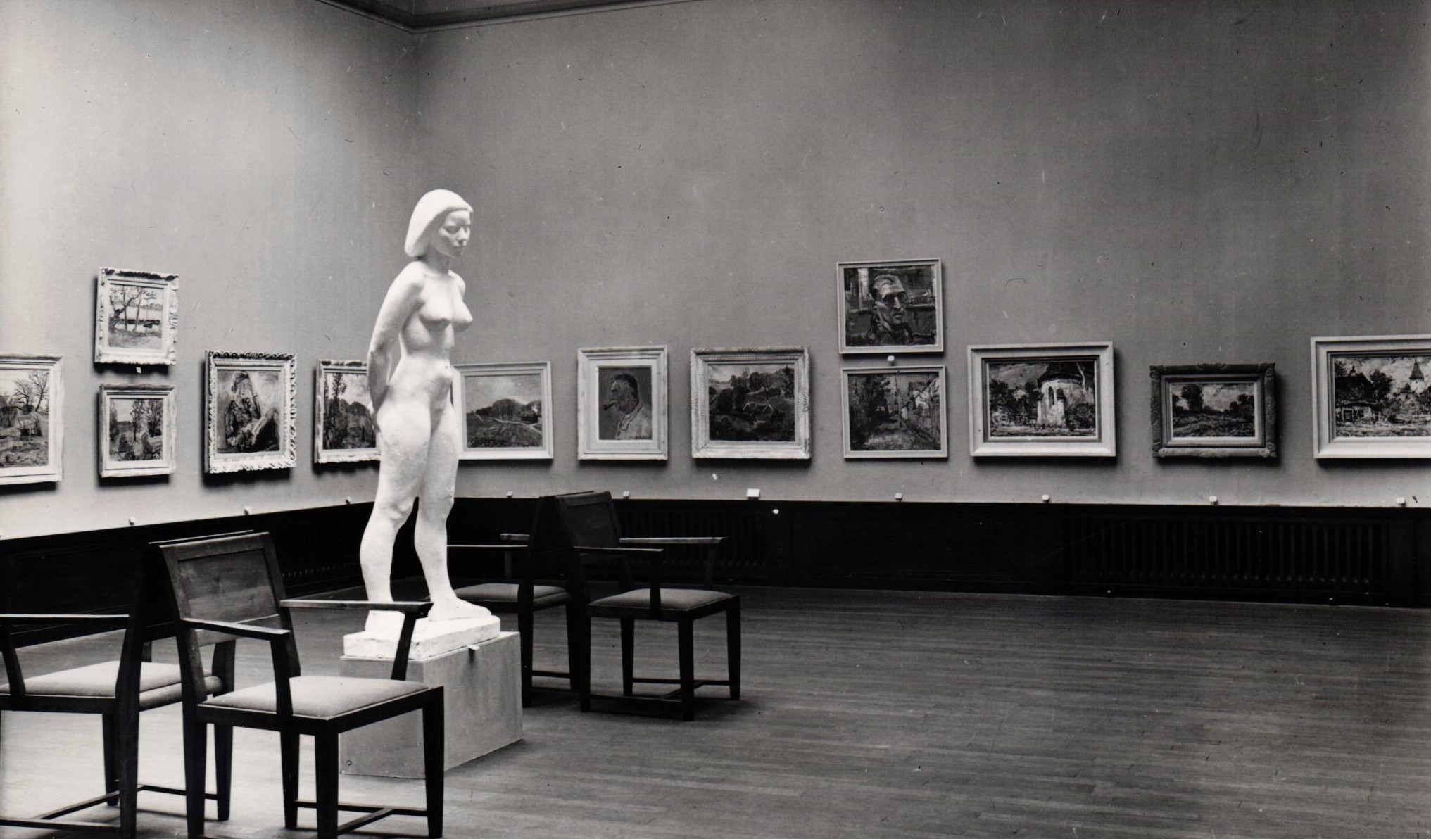 Attēls no igauņu un latviešu mākslinieku darbu izstādes Stokholmā, Liljevalch`s Art Hall 1946.g.