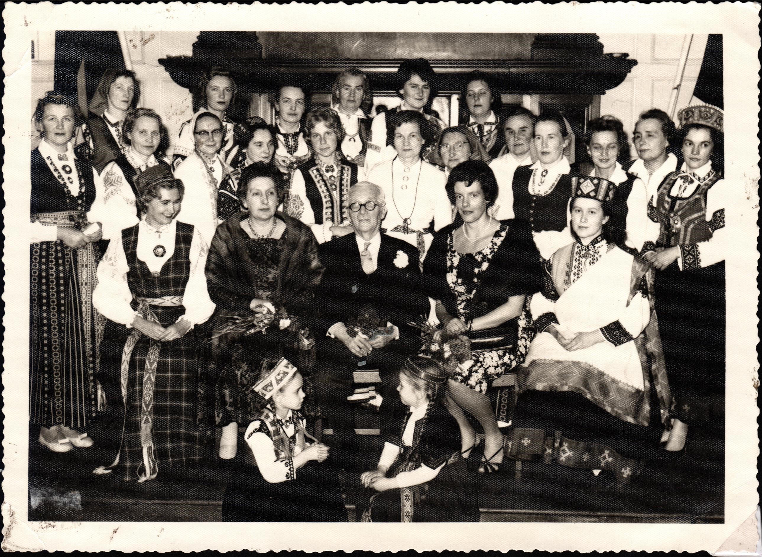 K.Zariņa 80 gadu jubilejas svinības 1959.gada decembrī.