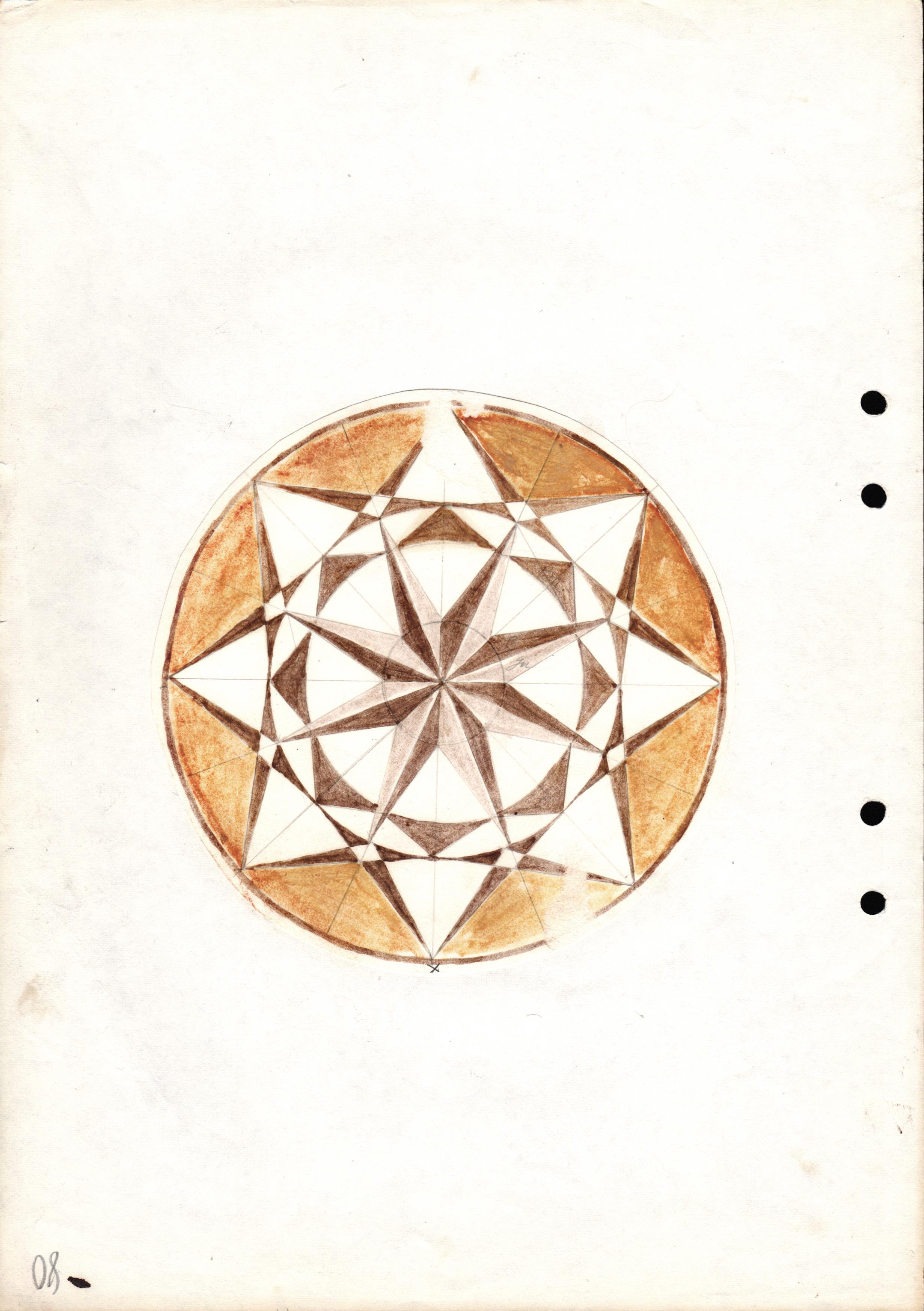 S. Samsones skice no viņas apmeklētajām porcelāna trauku apgleznošanas nodarbībām. 1966. gads.