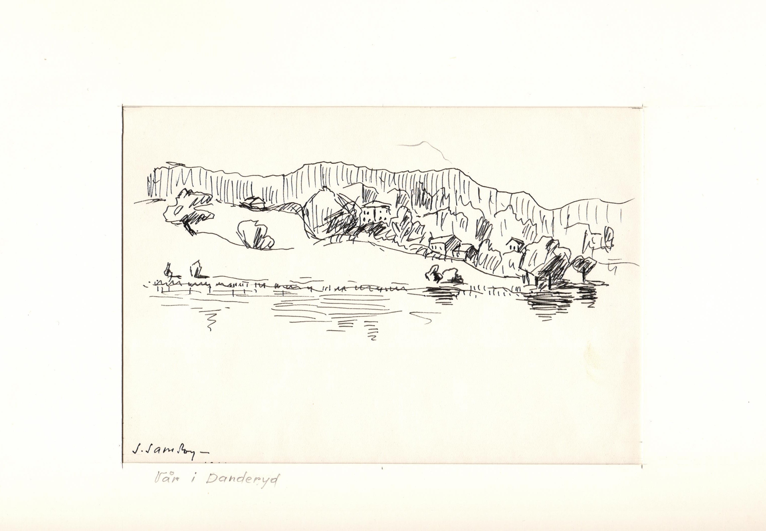 S. Samsones skice "Vår i Danderyd". 1961. gads.