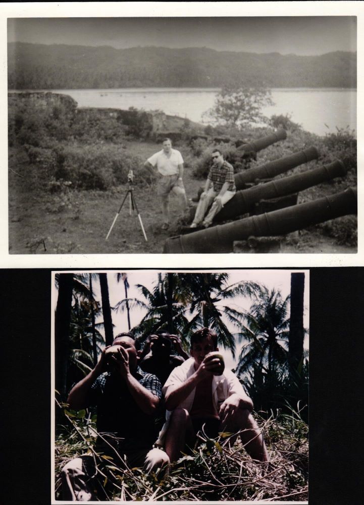 Fotogrāfijas no D. L. Stauvera un E. Andersona brauciena uz Tobāgo salu dokumentālās filmas par Kurzemes un Zemgales hercoga Jēkaba Ketlera valdīšanas laiku un hercogistes tā laika koloniju Tobāgo veidošanai. 1950. gadu 2. puse.