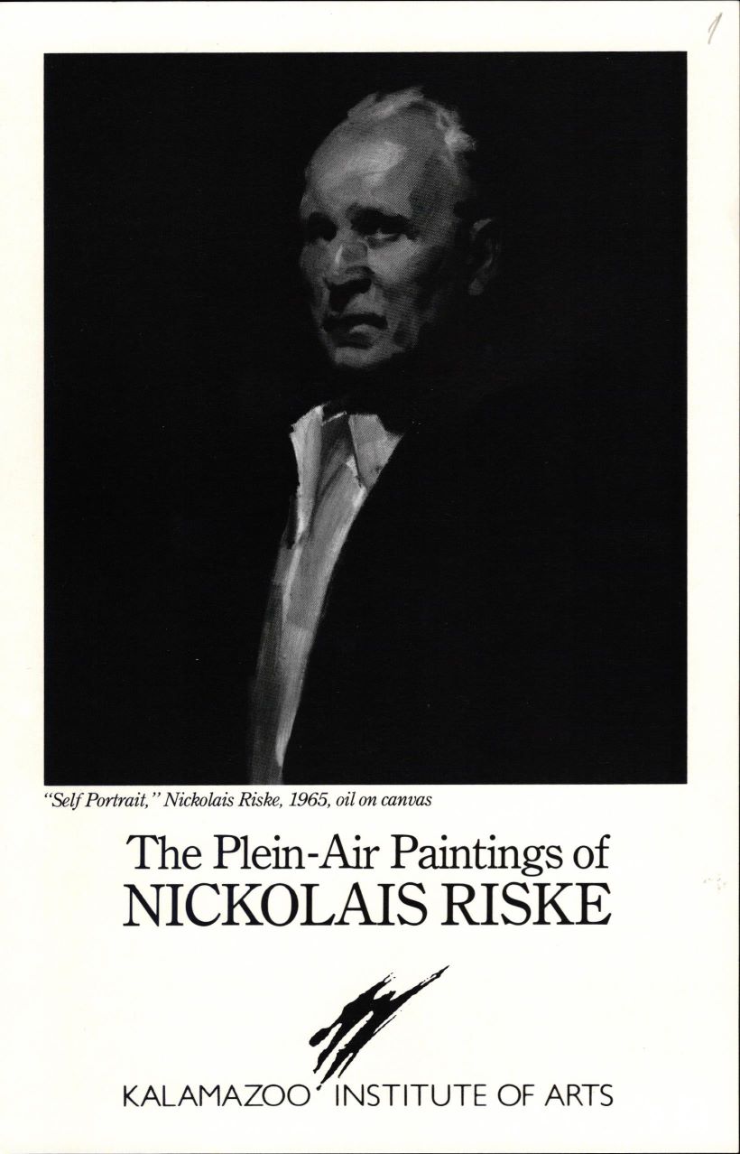 Ielūgums uz N. Riškes personālizstādes Kalamazū (ASV) Mākslas institūtā atklāšanu. 1990. gads.